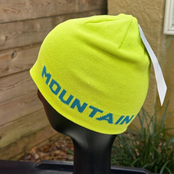Mountain Hardwear IcnoColor Beanie Unisex O/S Cap Reversible Green Blue New - Picture 4 of 8